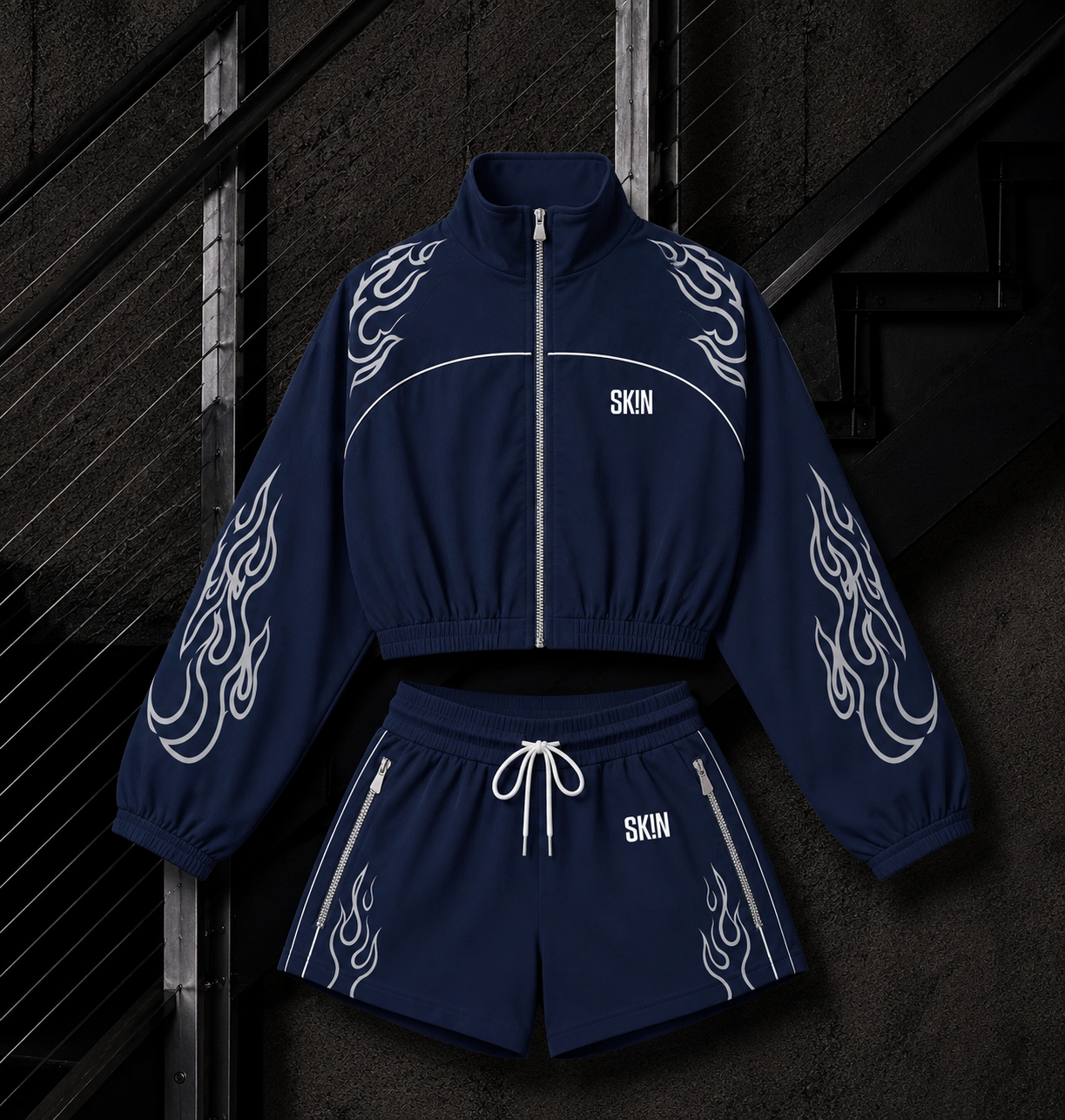 NAVY WINDBREAKER SK!N SET (PRE-ORDER) 7/23