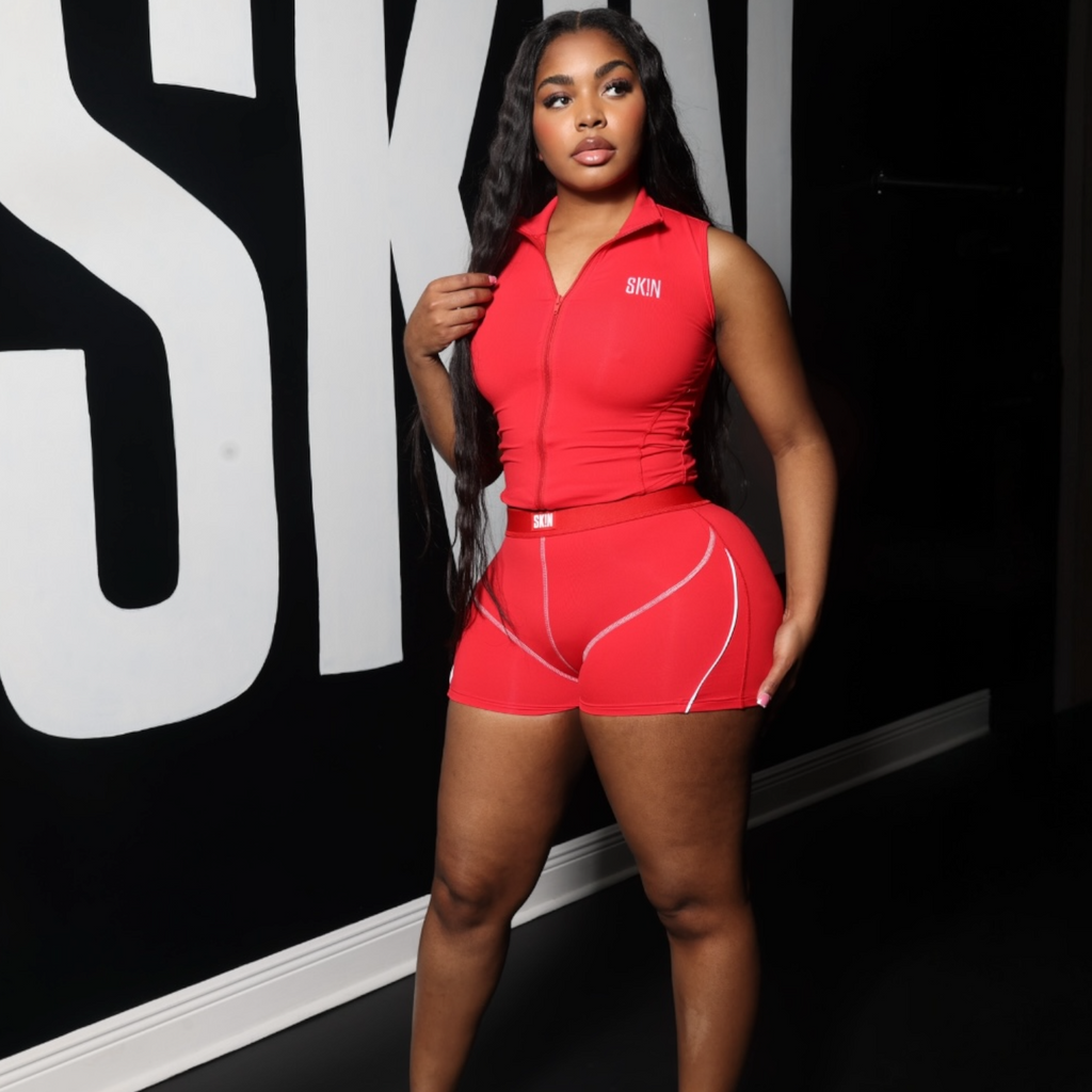 RED SK!N JACKET SET