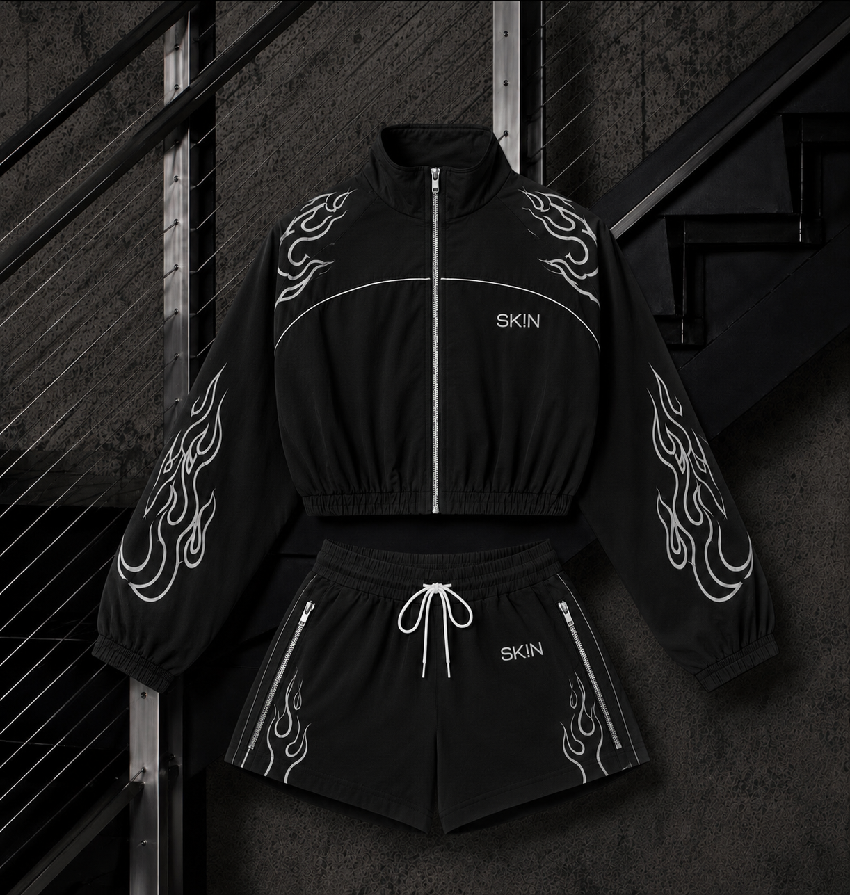 BLACK WINDBREAKER SK!N SET (PRE-ORDER) 7/23