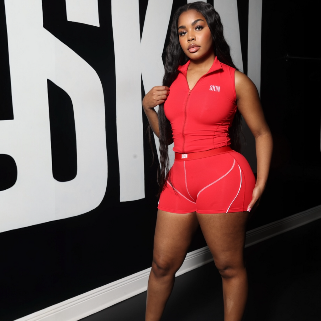 RED SK!N JACKET SET
