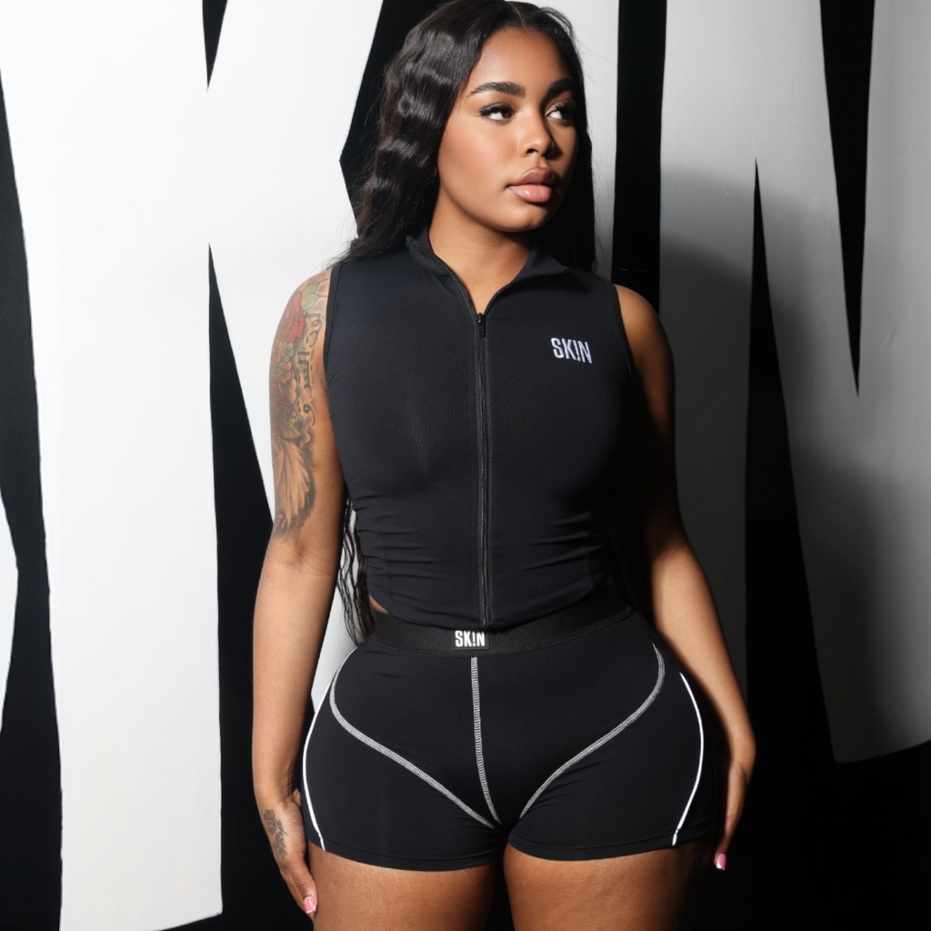 BLACK SK!N JACKET SET
