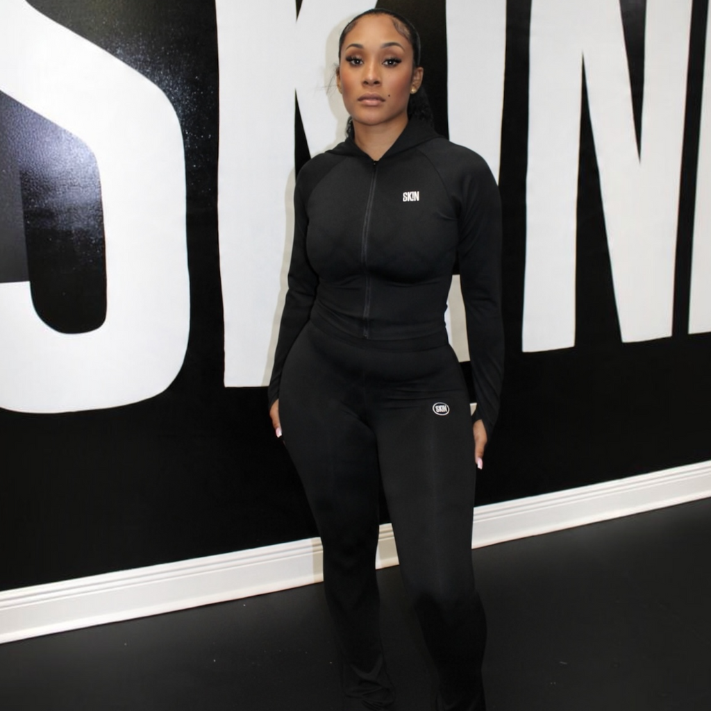 BLACK SK!N JACKET SET