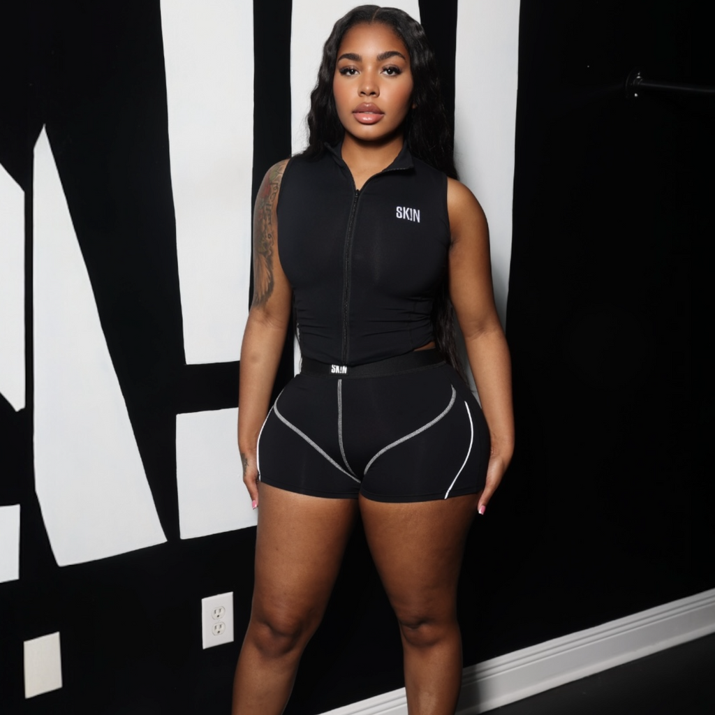 BLACK SK!N JACKET SET