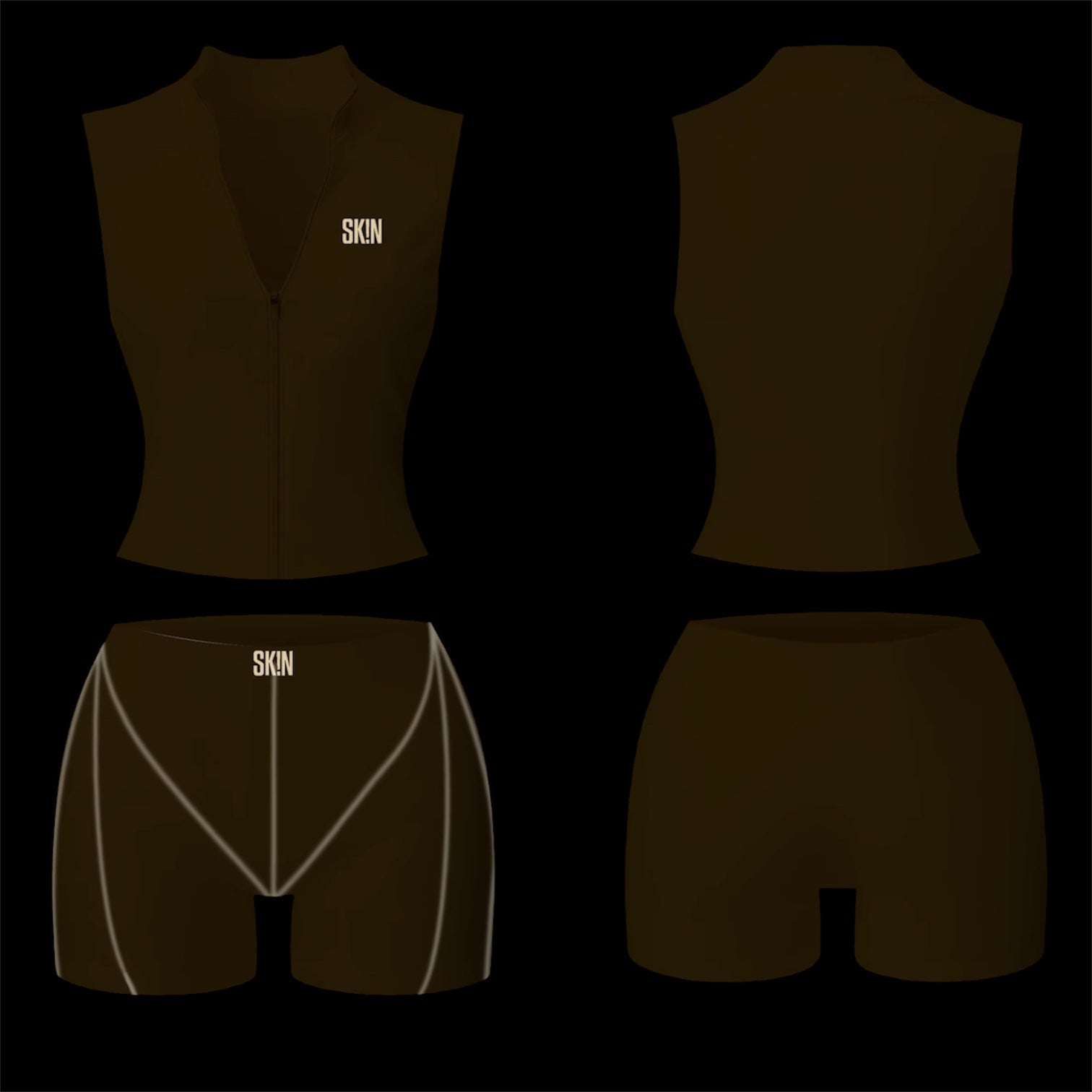 BROWN SK!N JACKET SET(PRE-ORDER 3/27)