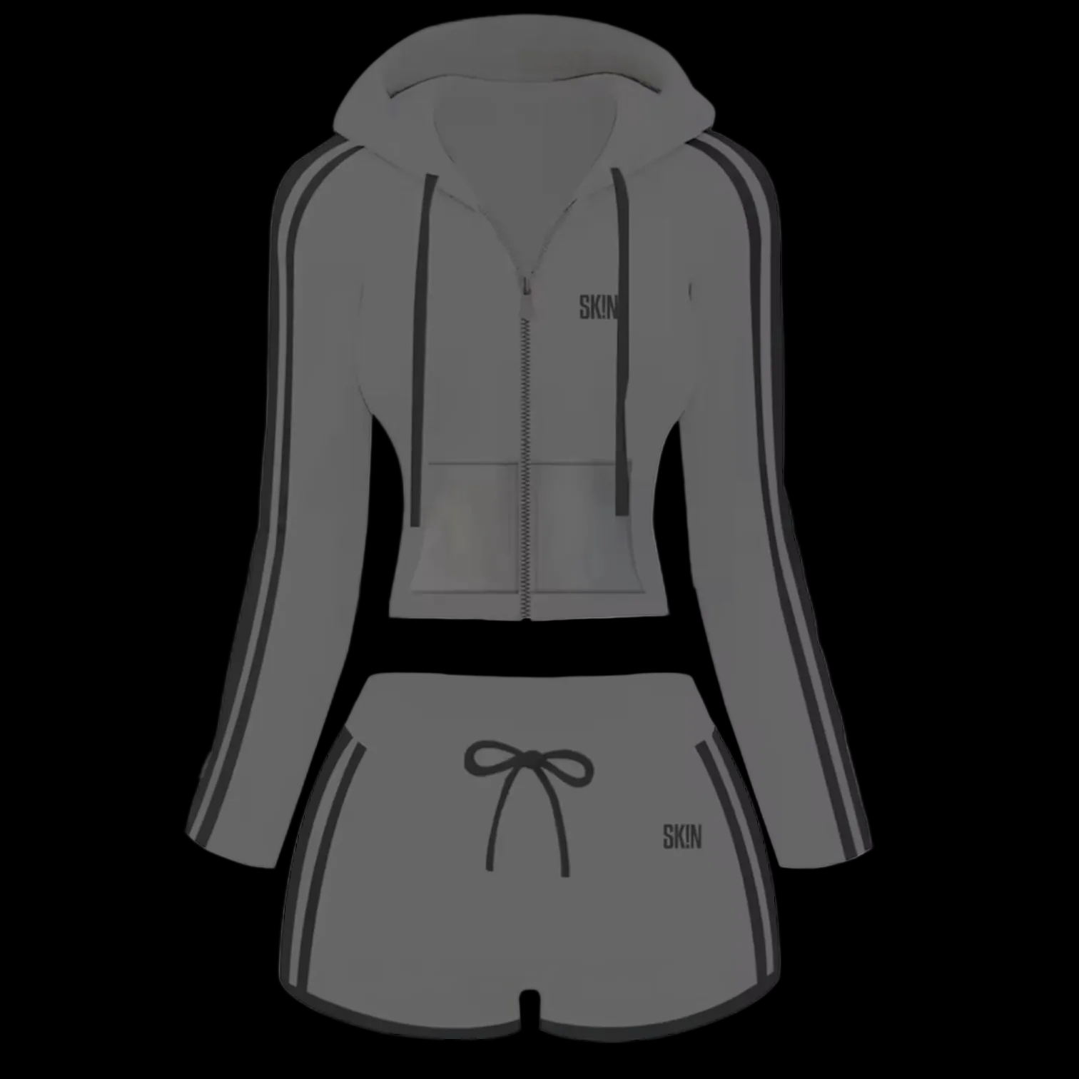 GREY SK!N SHORT SET(PRE-ORDER 4/3)