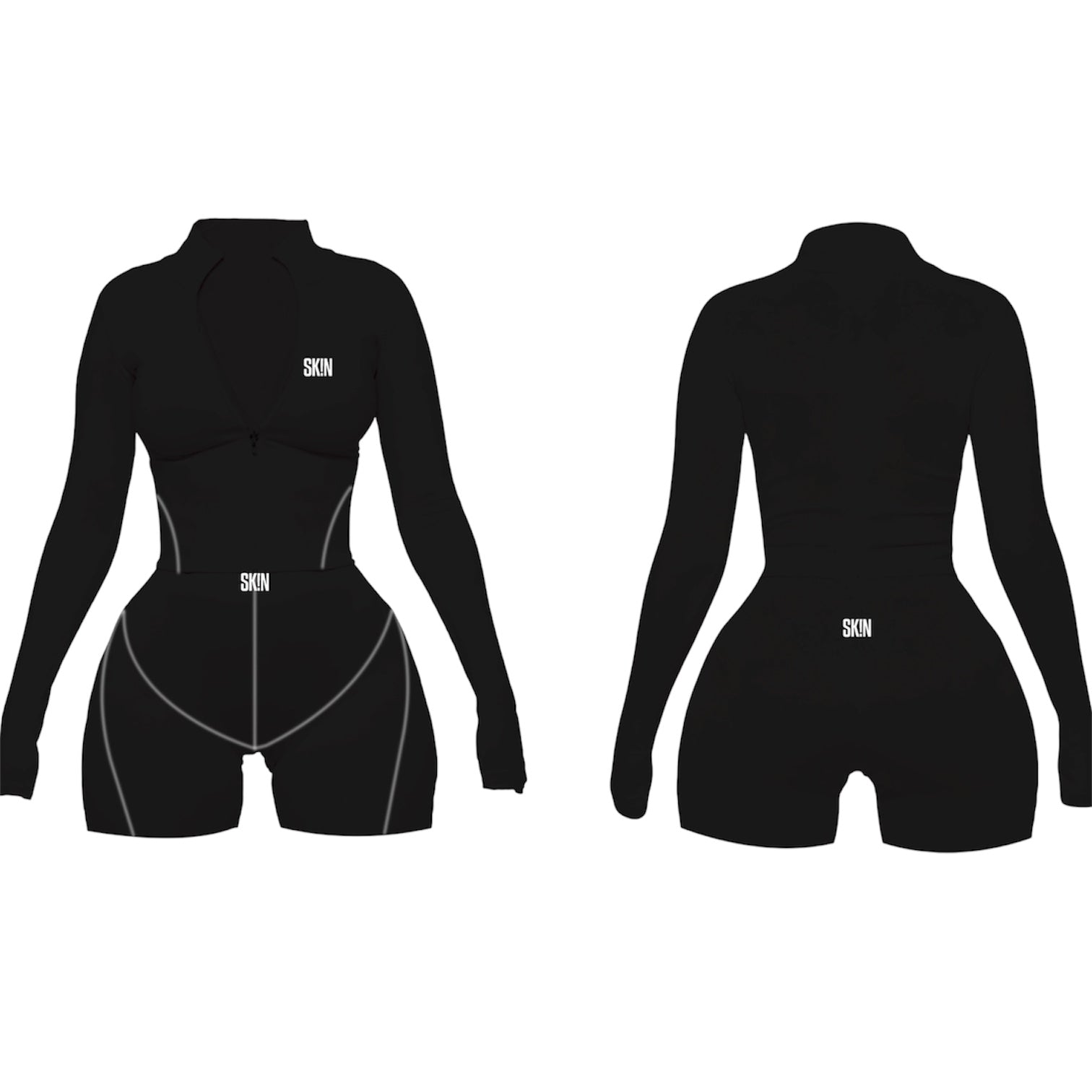 BLACK SK!N SHORT SET (PRE-ORDER) 4/8