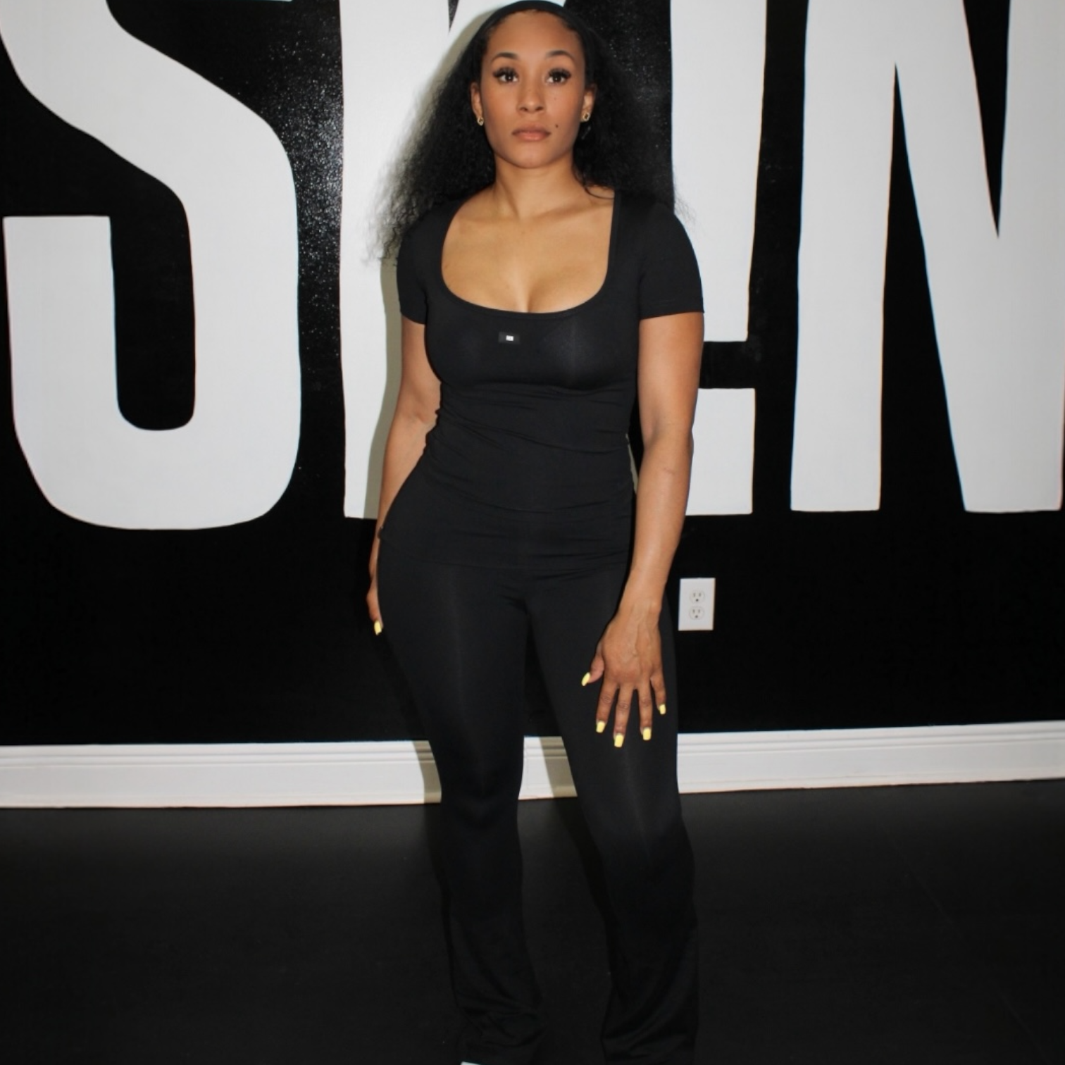 BLACK SK!N SET w/ HEADBAND