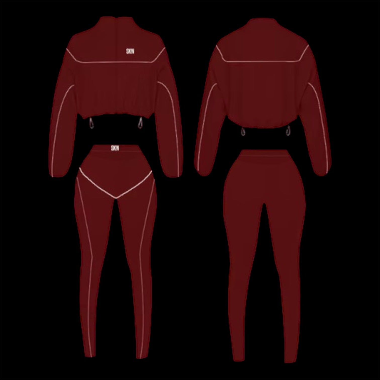 BURGUNDY WINDBREAKER SET(PRE-ORDER) 2/13