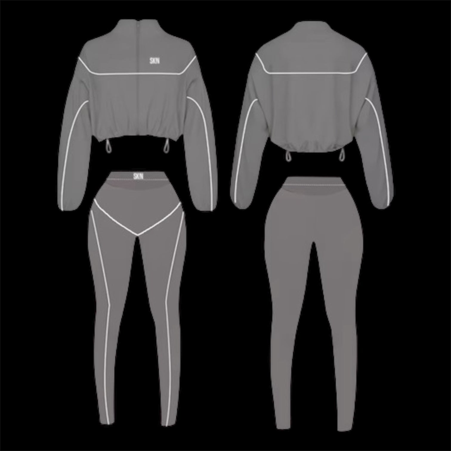 GREY WINDBREAKER SET(PRE-ORDER) 2/13