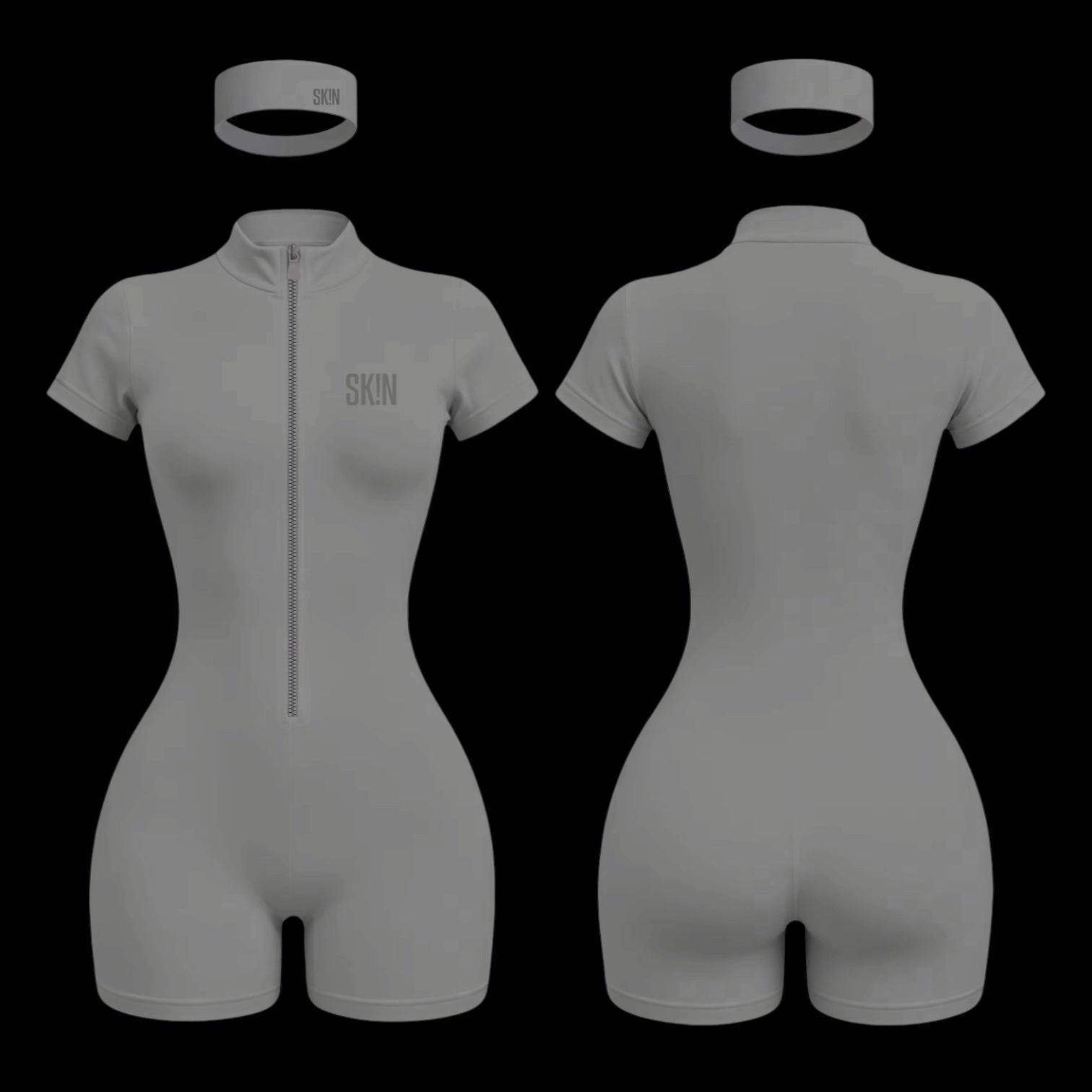 GREY SK!N ROMPER(PRE-ORDER) 7/3